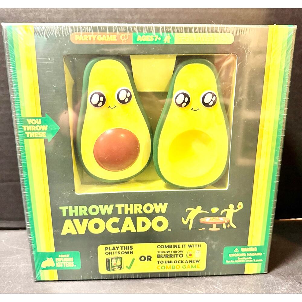 Throw Throw Avocado 2-6 Players Ages 7+ -15 Minutes - Dodgeball Card Party Game